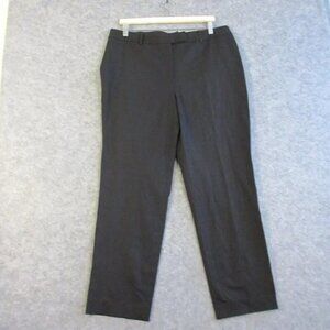 Talbots Womens High Waisted Straight Trouser Pant Black 16W P Elastic Dress 466